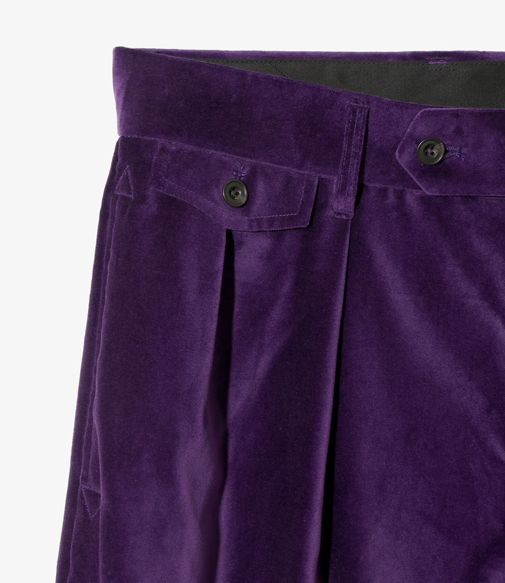Tacked Baggy Trouser - Purple - Velveteen - Image 2