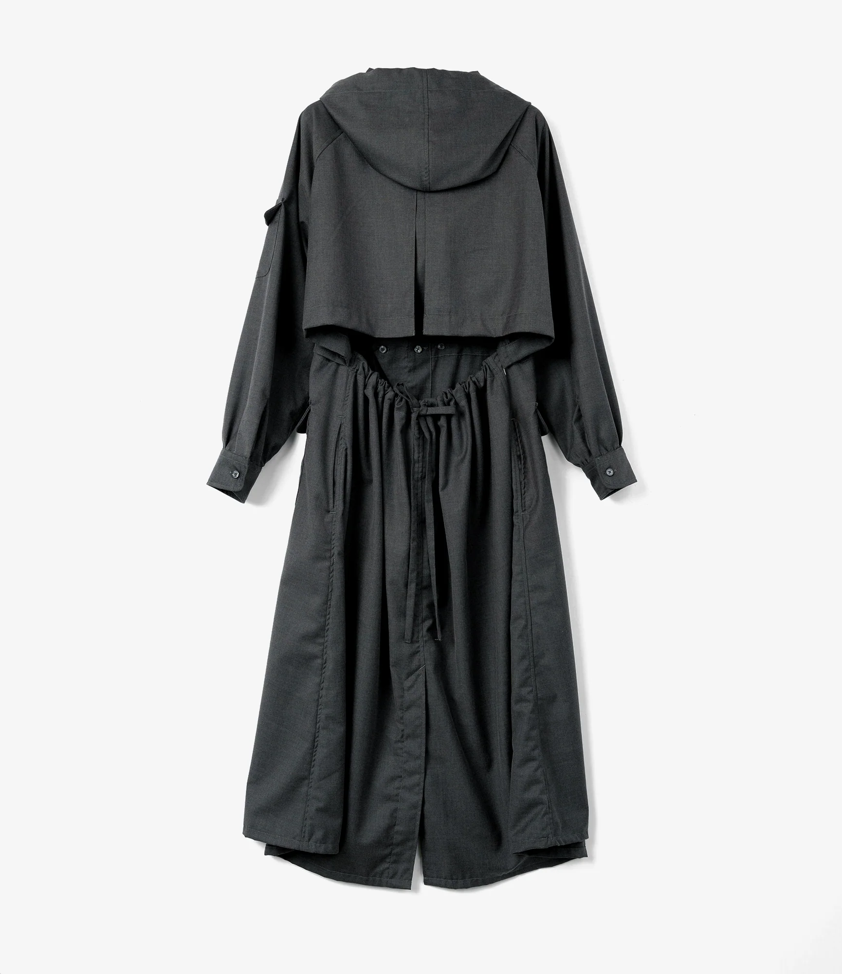 Women's Shifting Dress - Charcoal Gabardine - Image 2