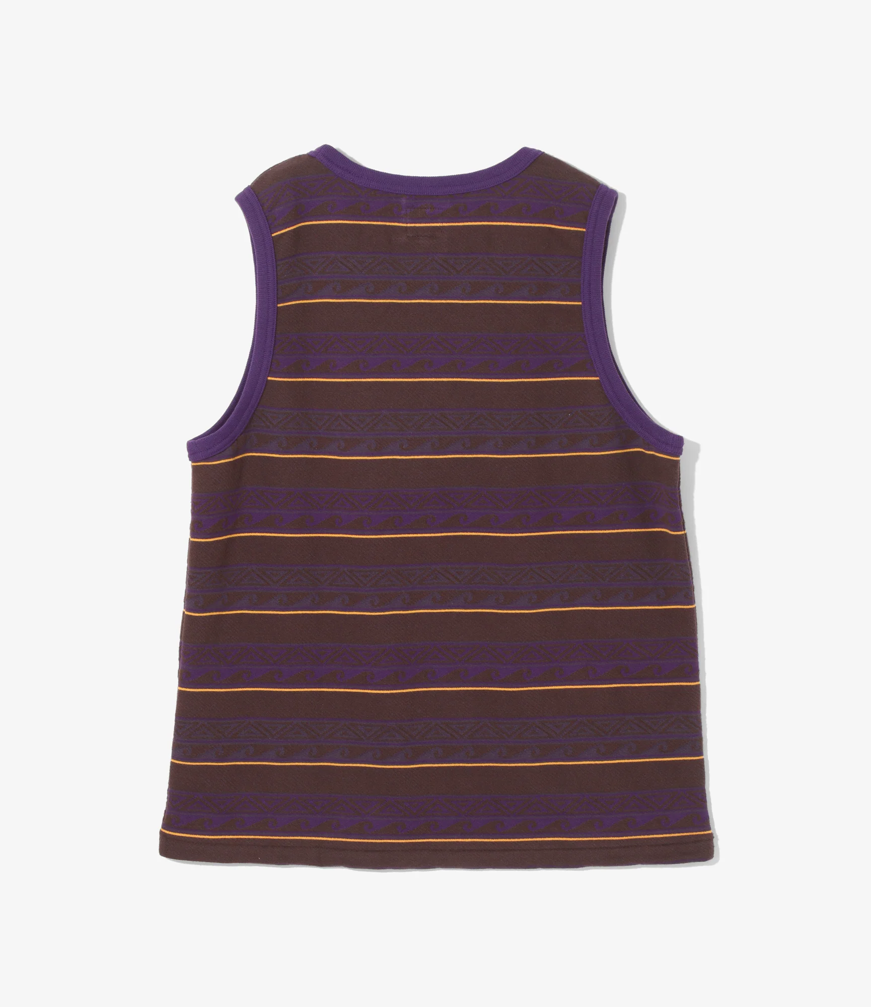 Tank Top - Brown/Purple - Cotton Jacquard Jersey - Image 3