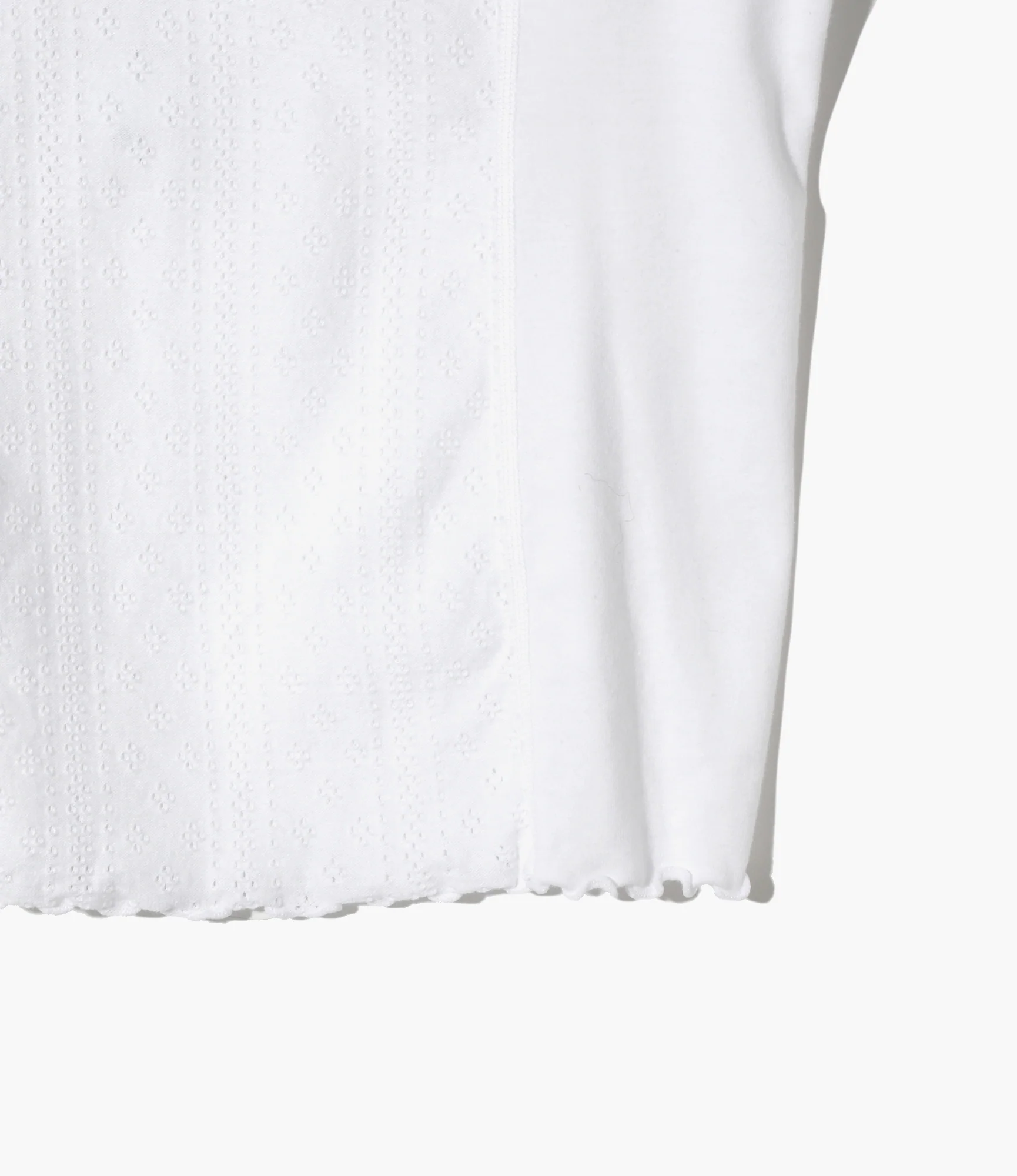 Tank Top - White - Eyelet Jersey - Image 2