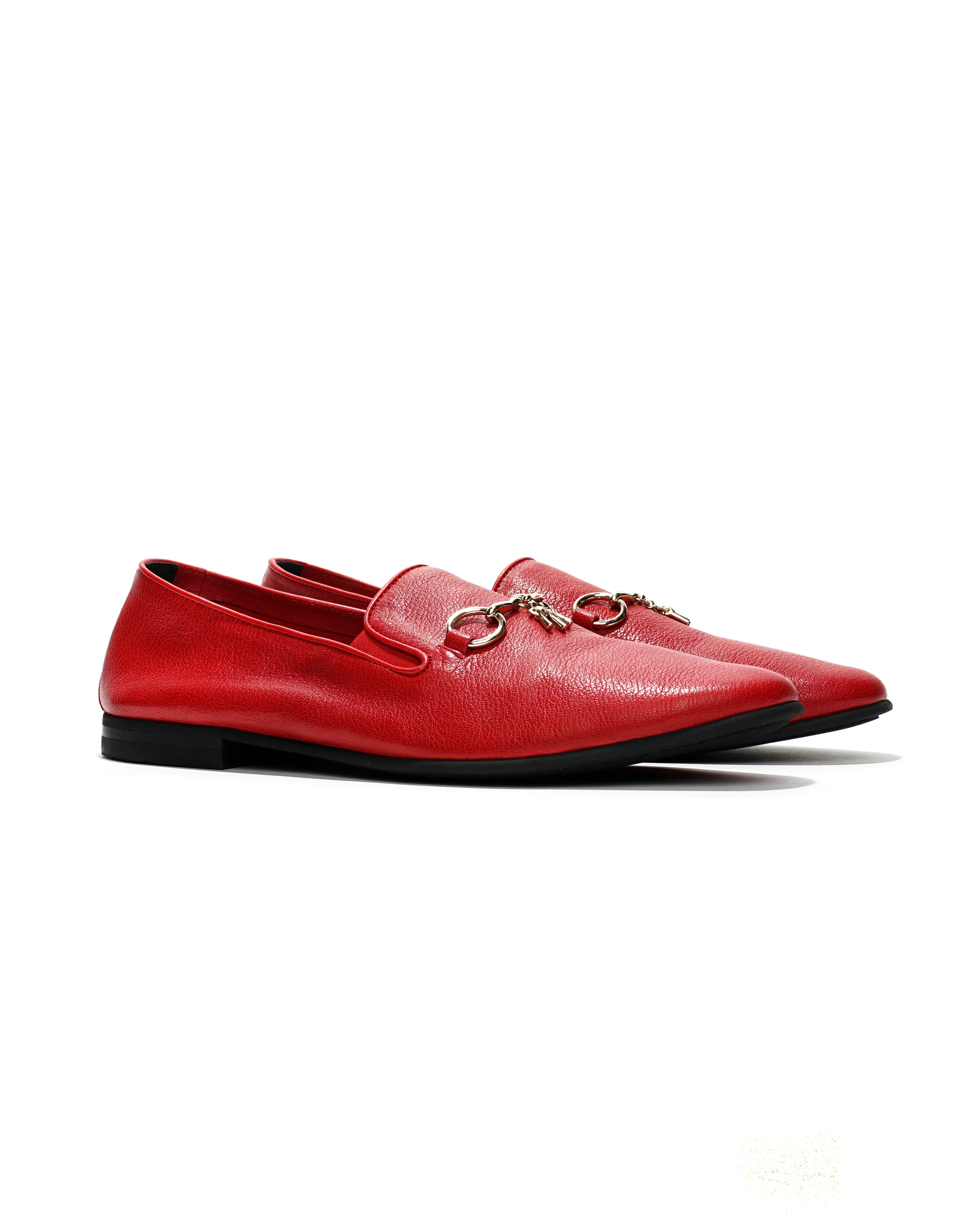 Tassel Bit Unlined Slip-On - Red