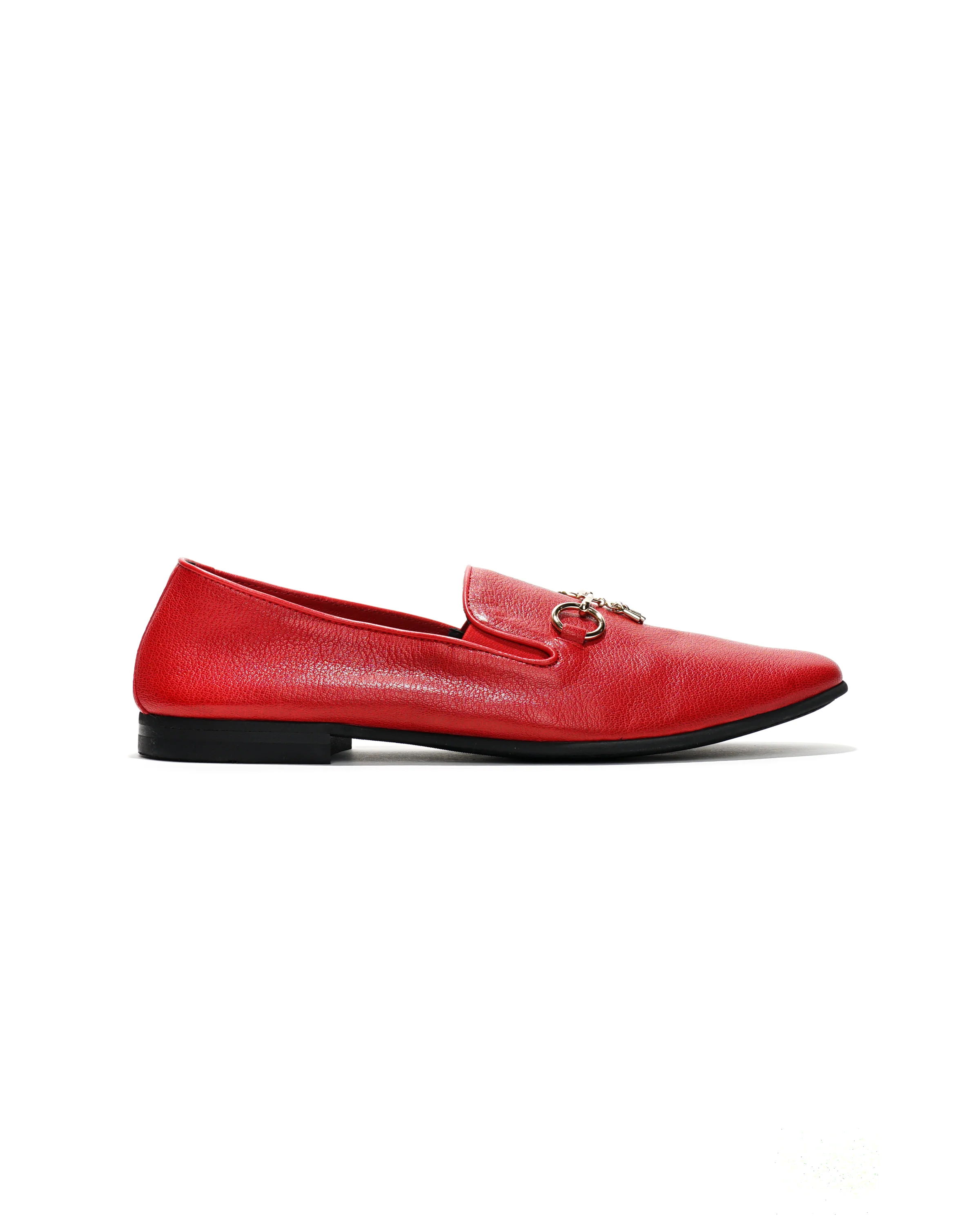 Tassel Bit Unlined Slip-On - Red - Image 2