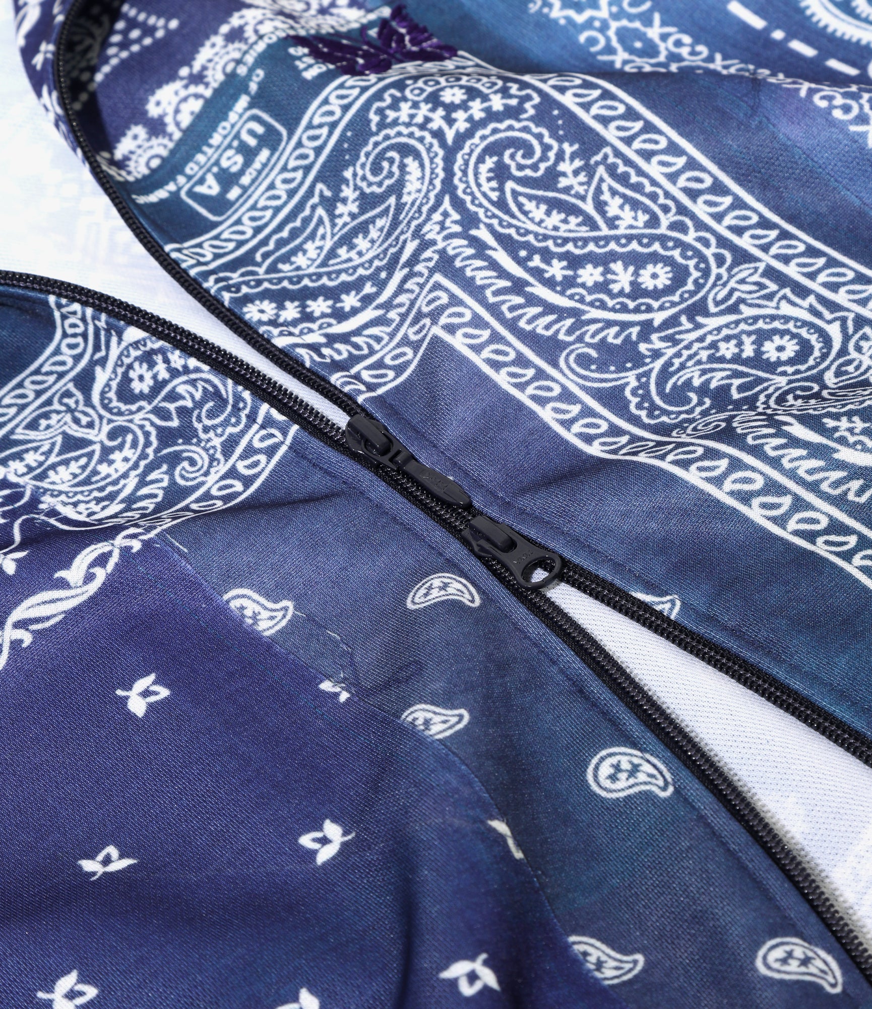Needles x MIYAGIHEDTAKA - Track Jacket - Navy - Bandana Print - Image 4