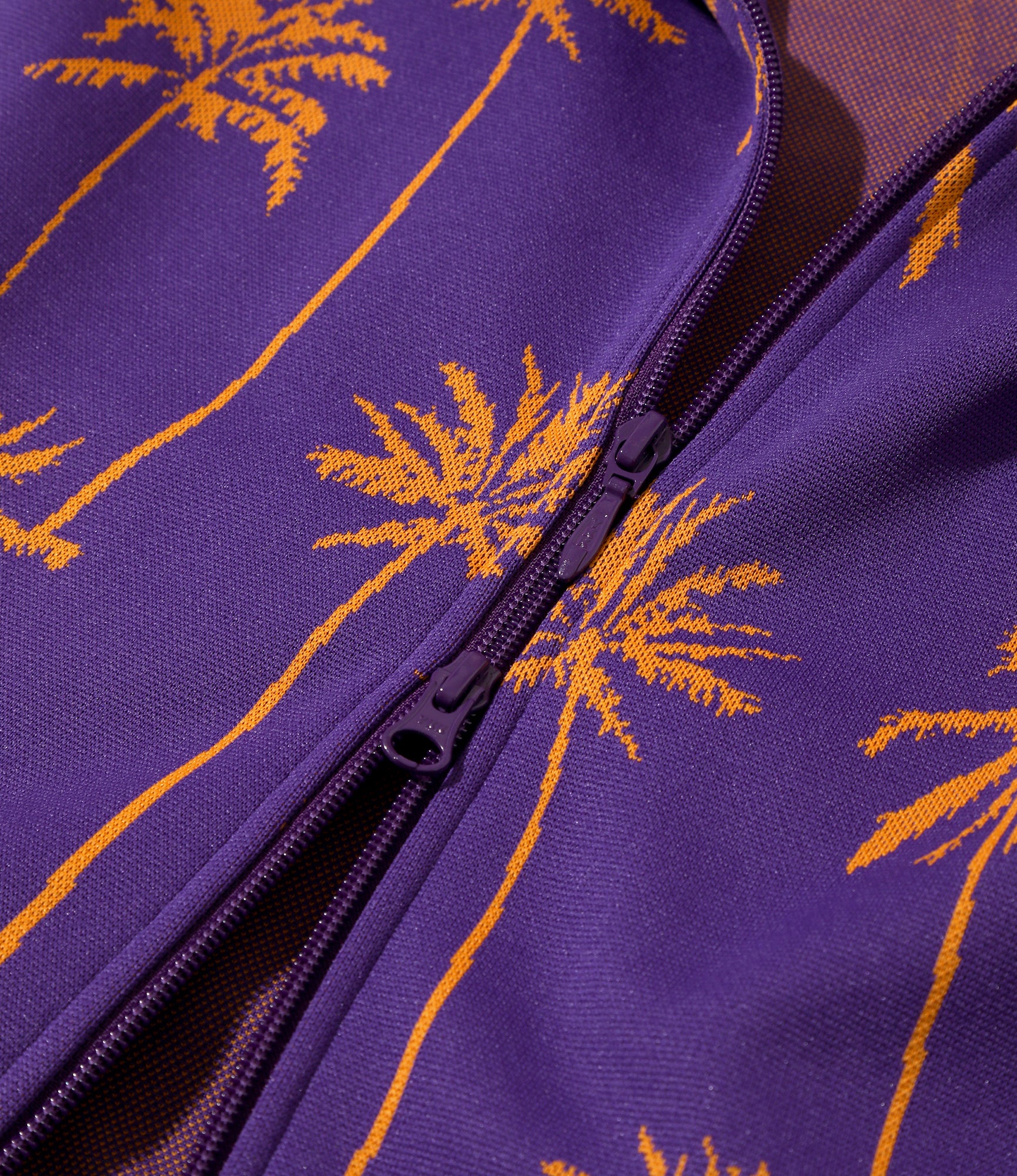 Track Jacket - Purple/Orange - Poly Jq. Palm Tree Stripe - Image 3