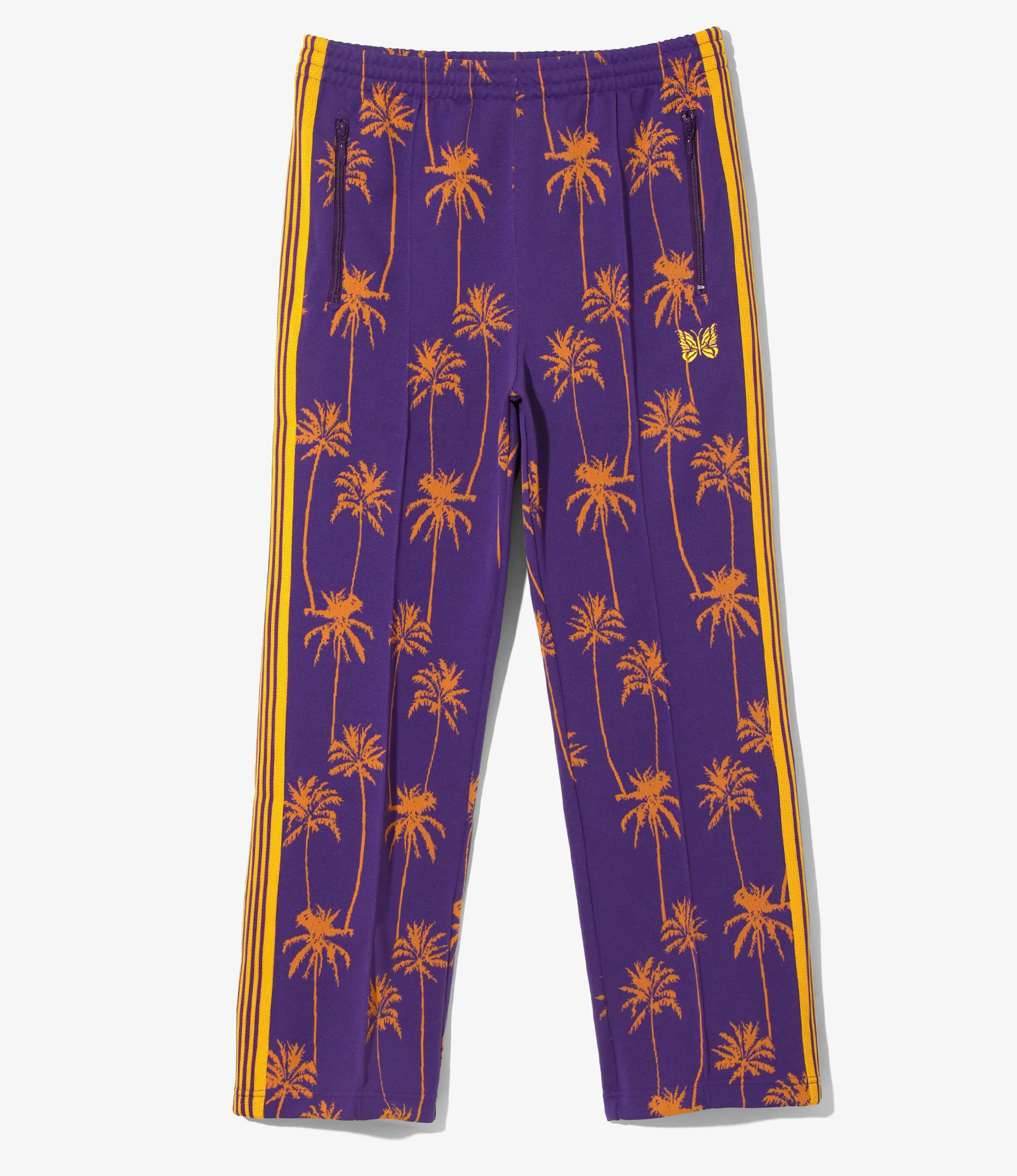 Track Pant - Purple/Orange - Poly Jq. Palm Tree Stripe