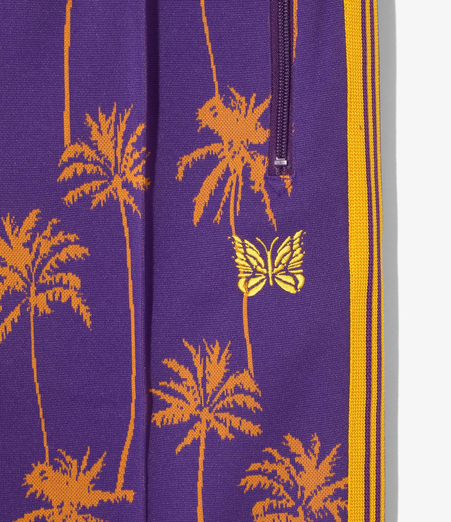 Track Pant - Purple/Orange - Poly Jq. Palm Tree Stripe - Image 2