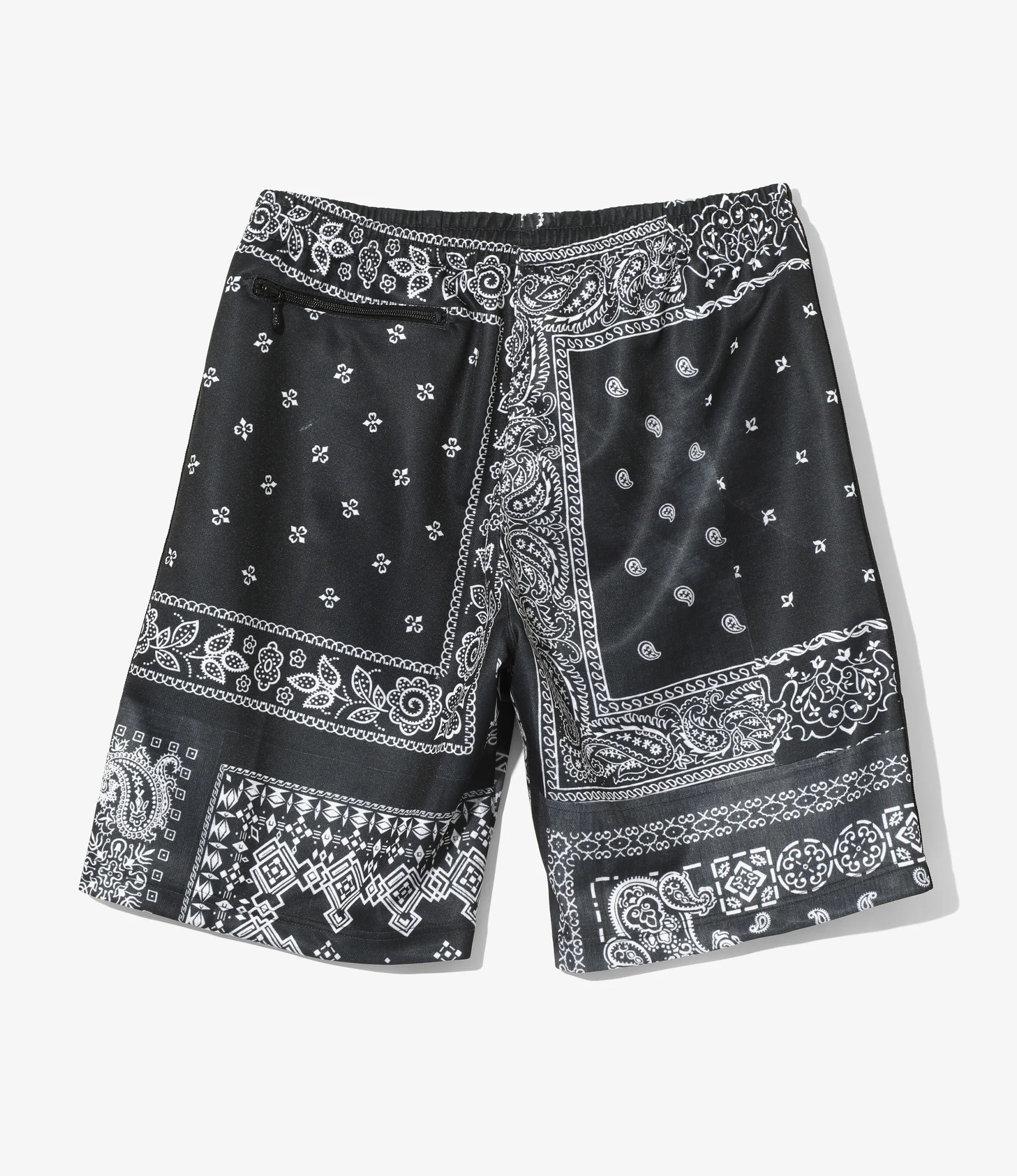 Needles x MIYAGIHIDETAKA - Track Shorts - Black - Bandana Print - Image 5
