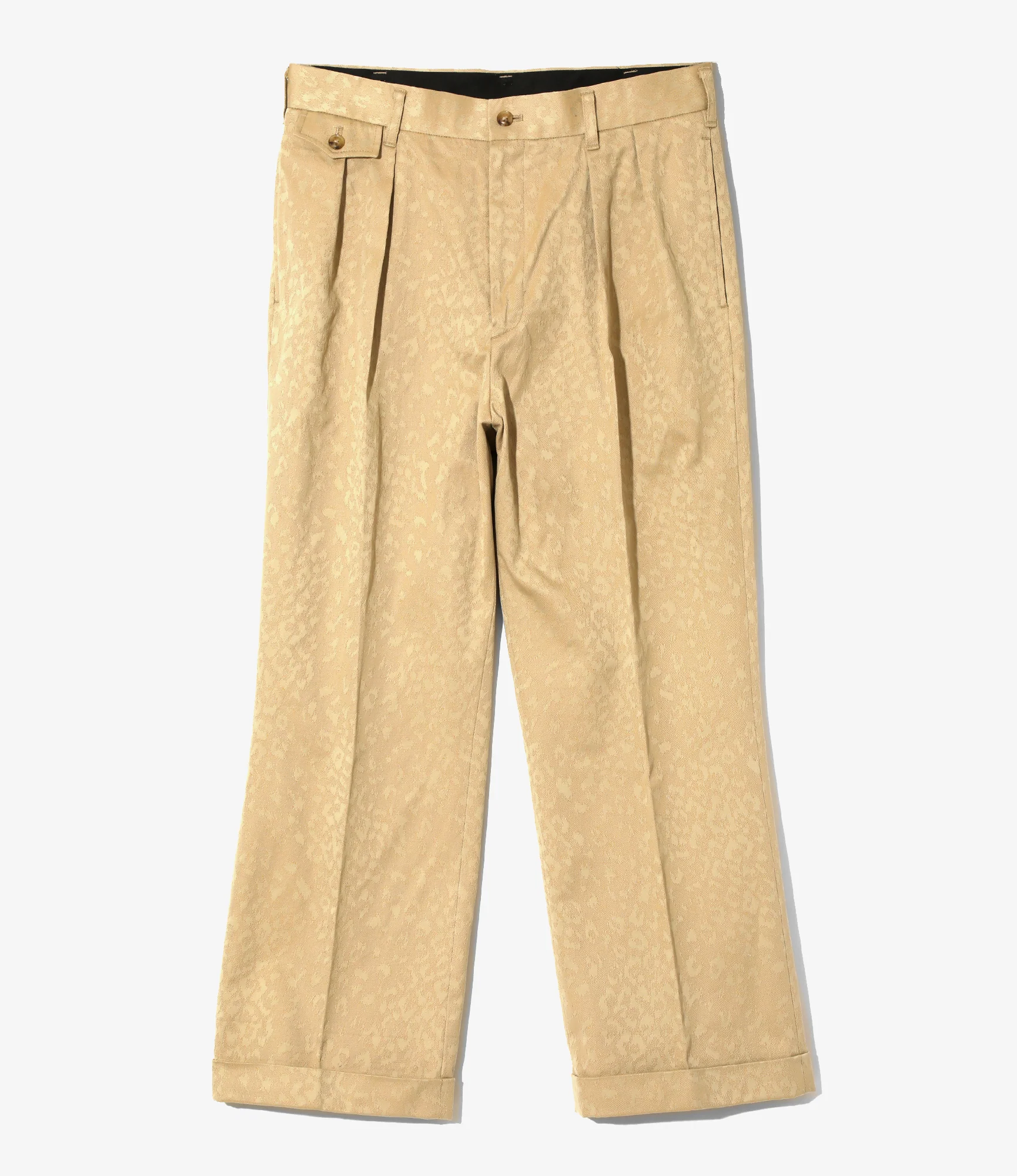Tucked Trouser - Khaki - Cotton Leopard Jq