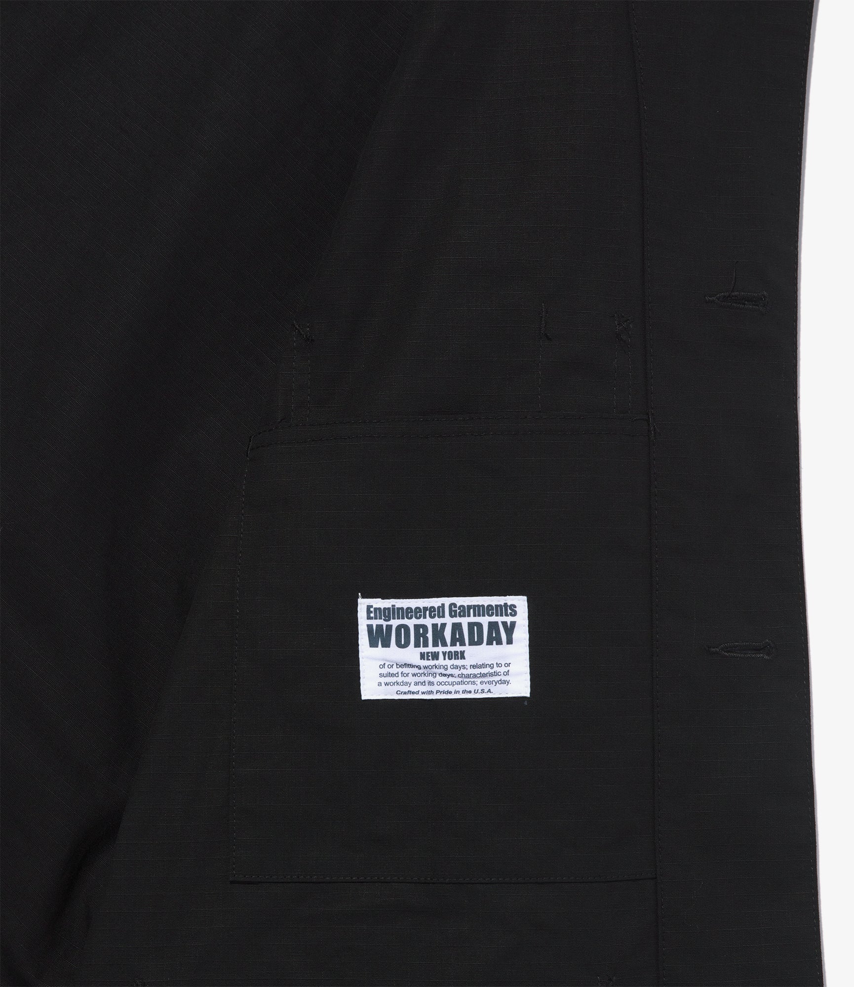 Utility Jacket - Black Cotton Ripstop - Image 2