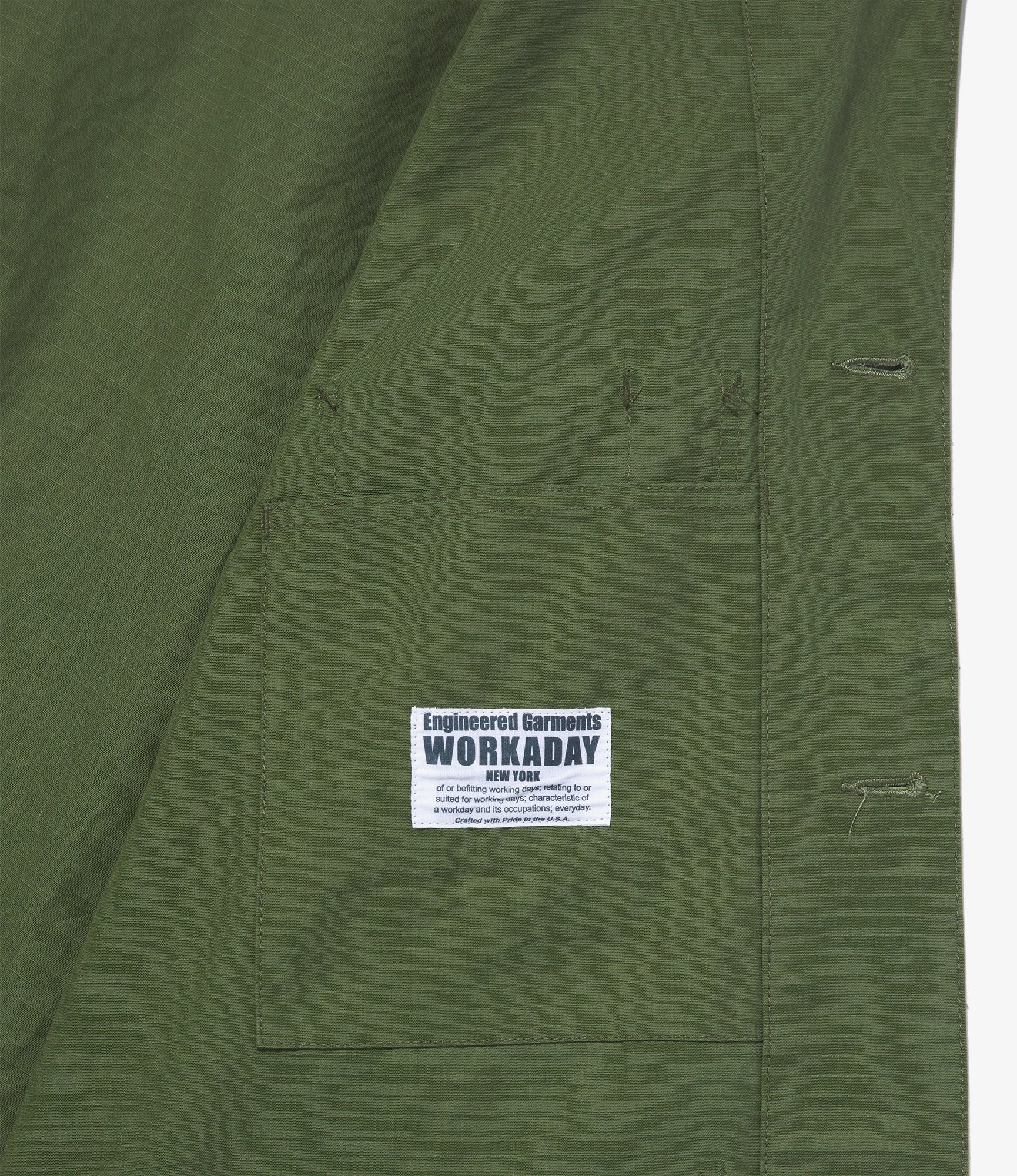 Utility Jacket - Olive Cotton Ripstop - Image 2