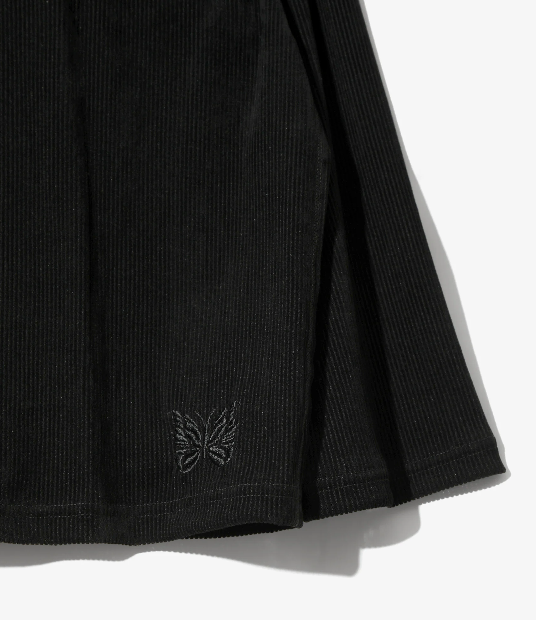 V-Neck Cardigan - Black - Flocked Stripe Lace - Image 2