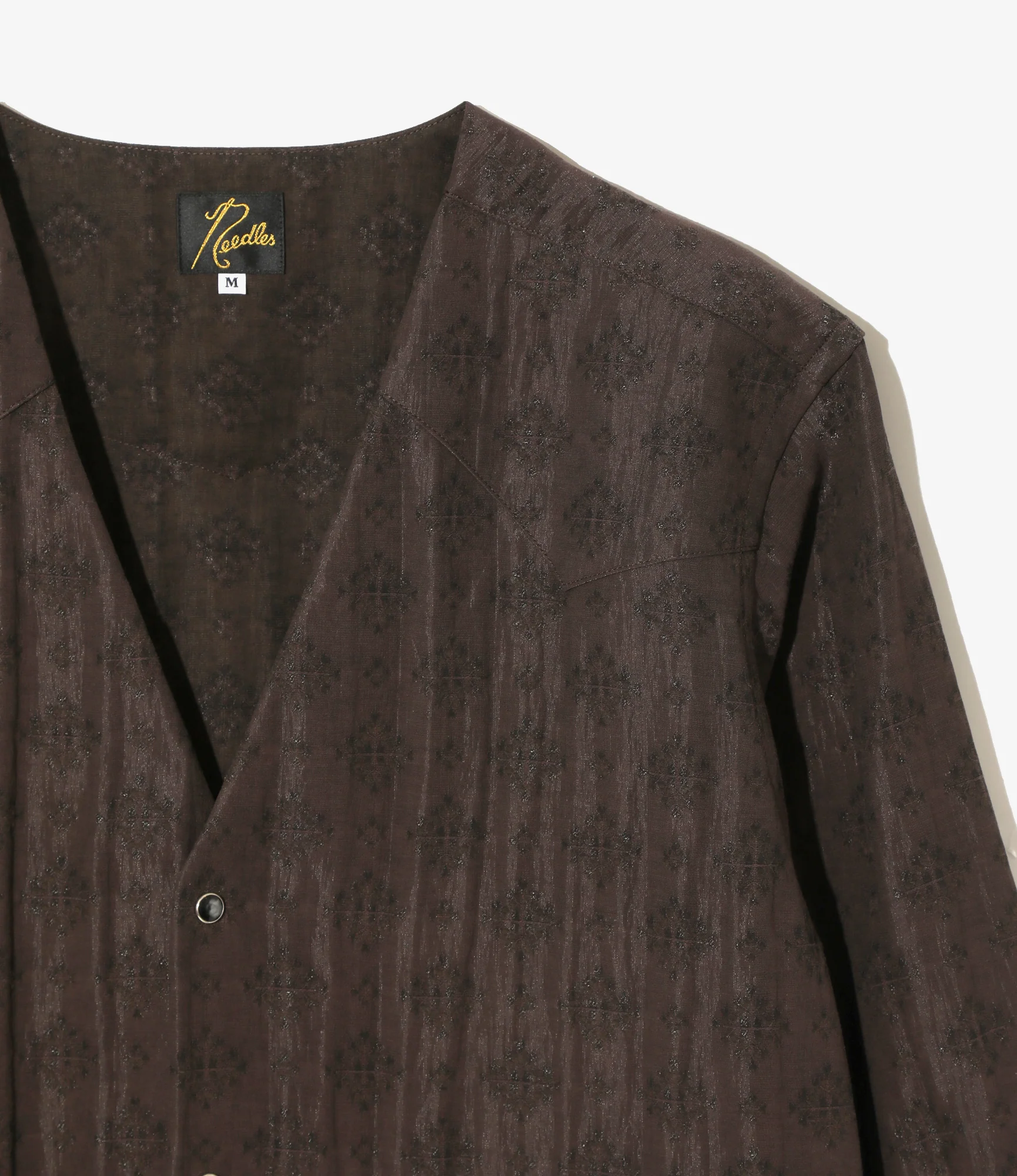 V-Neck Cowboy Shirt - Bordeaux - Bright Foulard - Image 2