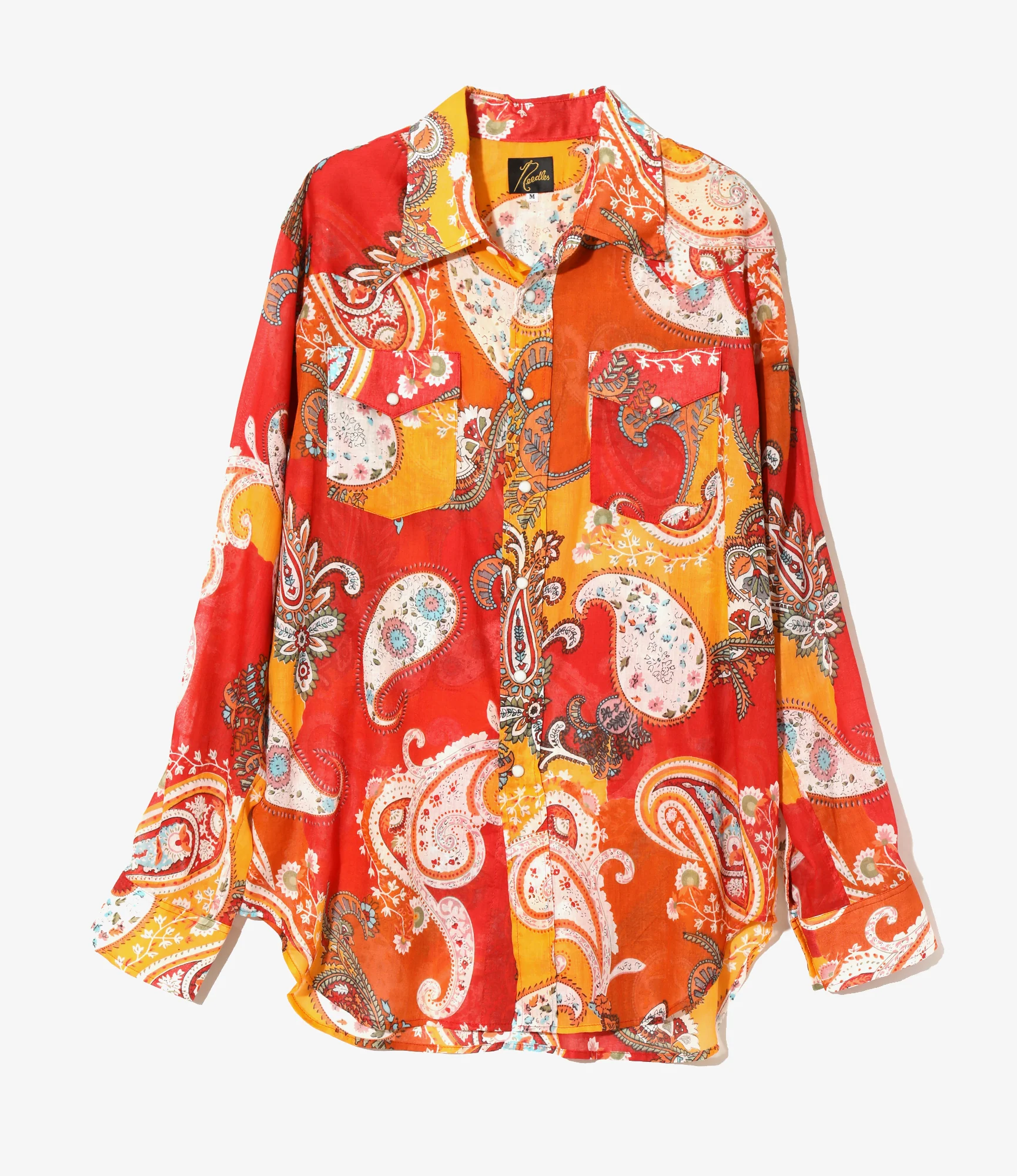 Western Shirt - Red - Printed Cotton Lawn / Floral
