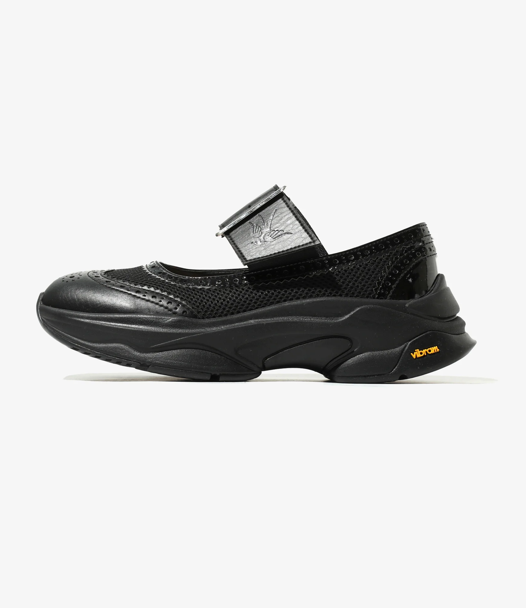 Wing Tip Sneakers - Black - Image 5