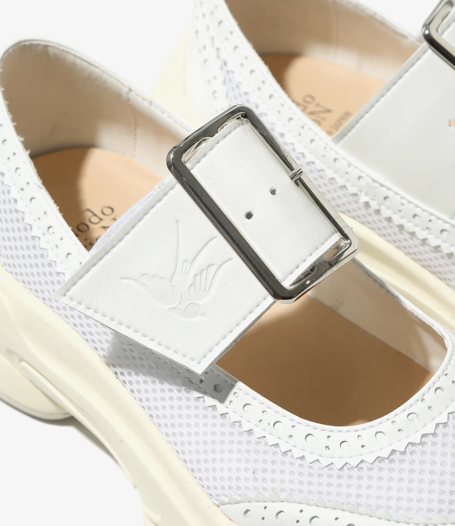 Wing Tip Sneakers - Off White - Image 3