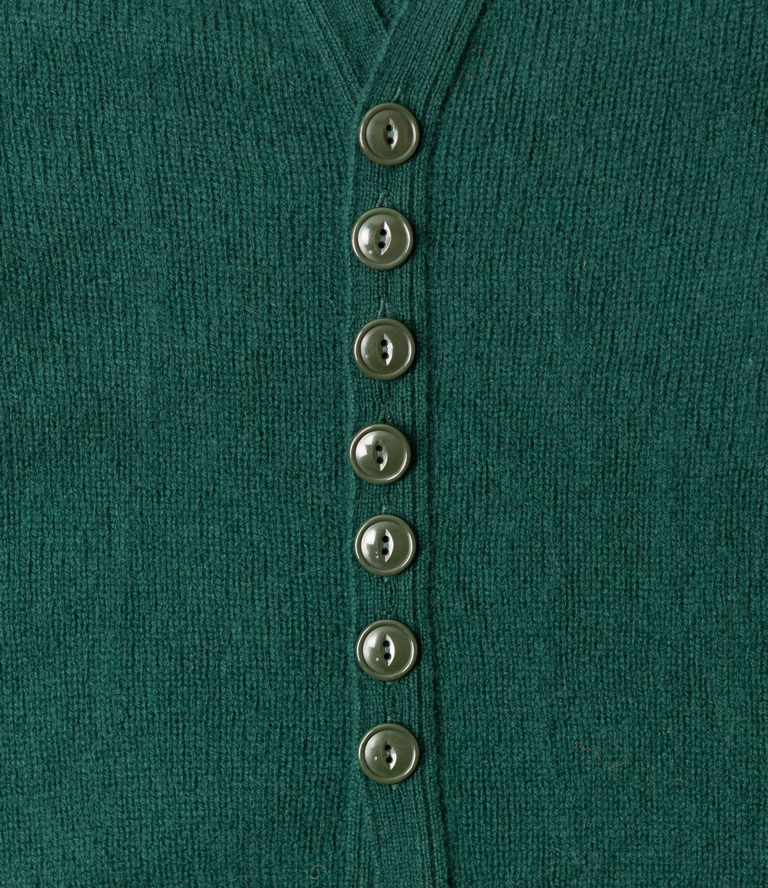 Fisherman Cardigan - Green - Shetland Wool - Image 3