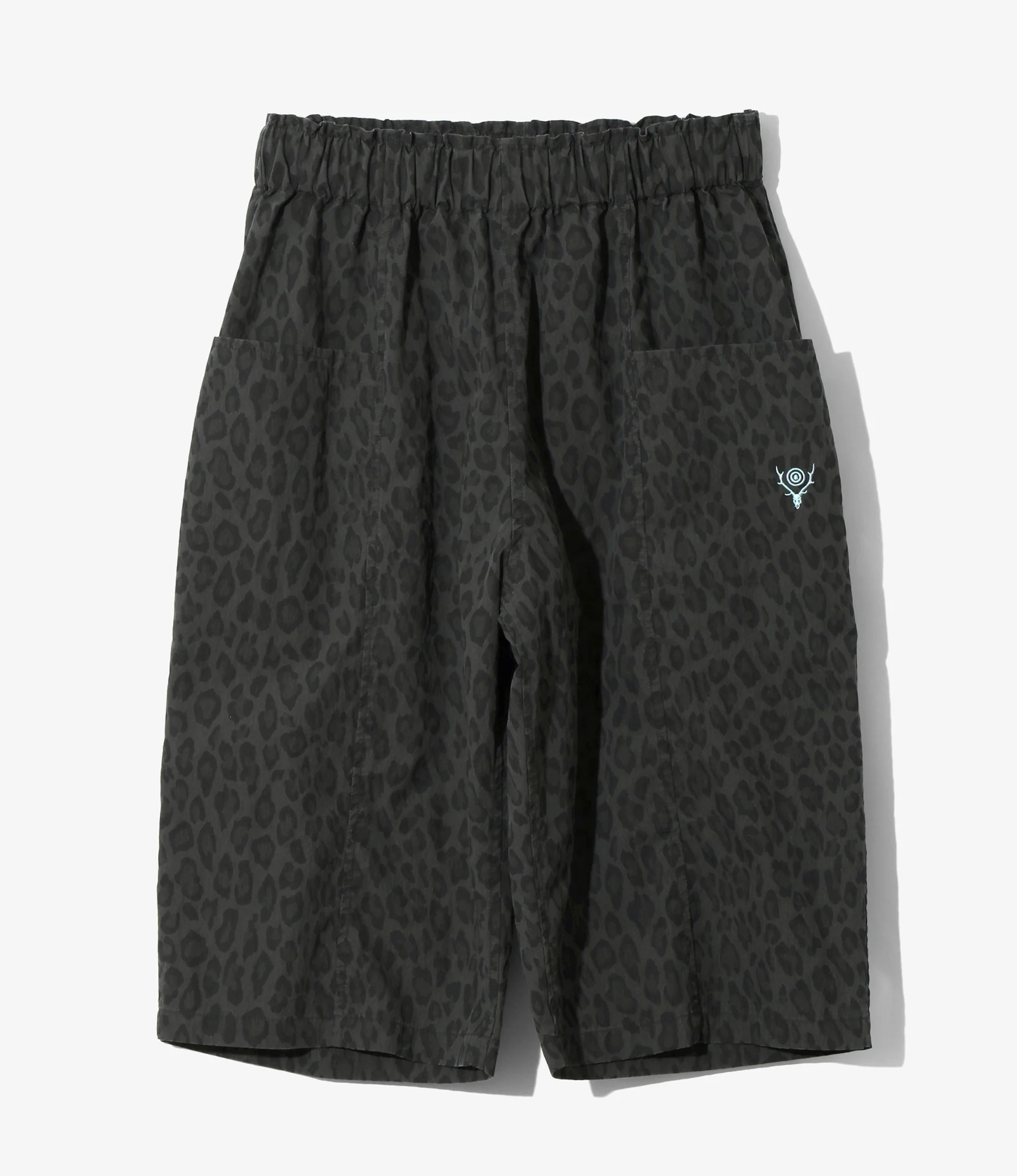 Women's Army String Cropped Pant - Charcoal - C/N Poplin / Leopard