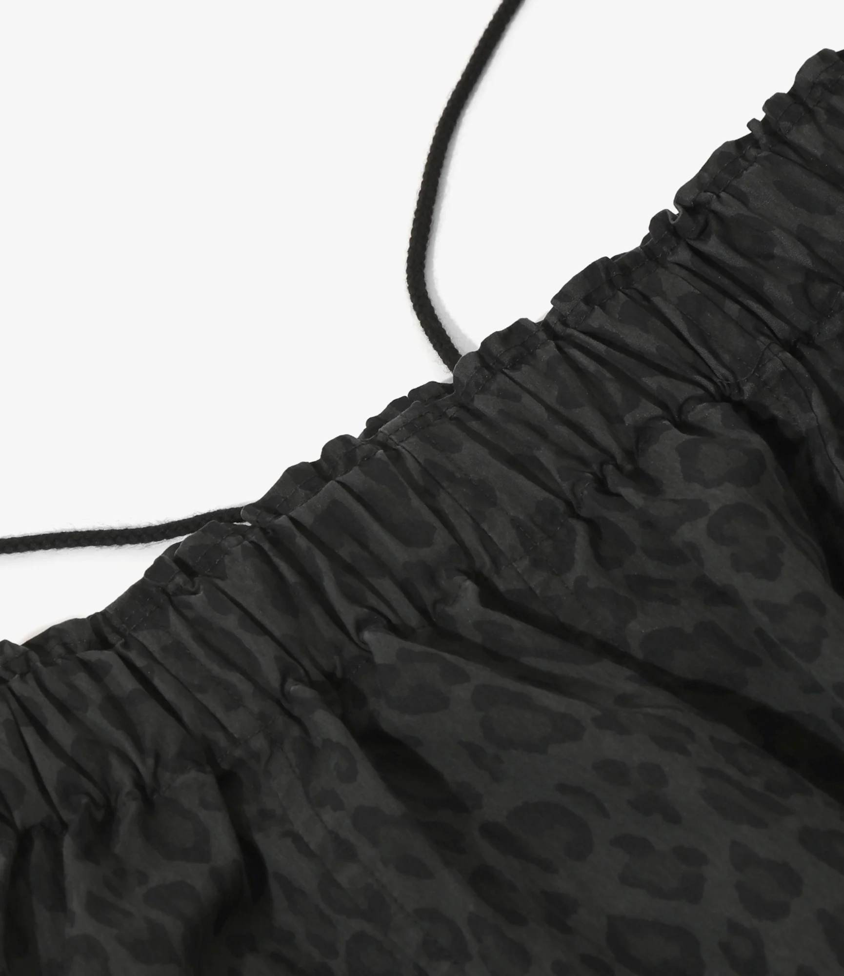 Women's Army String Cropped Pant - Charcoal - C/N Poplin / Leopard - Image 3