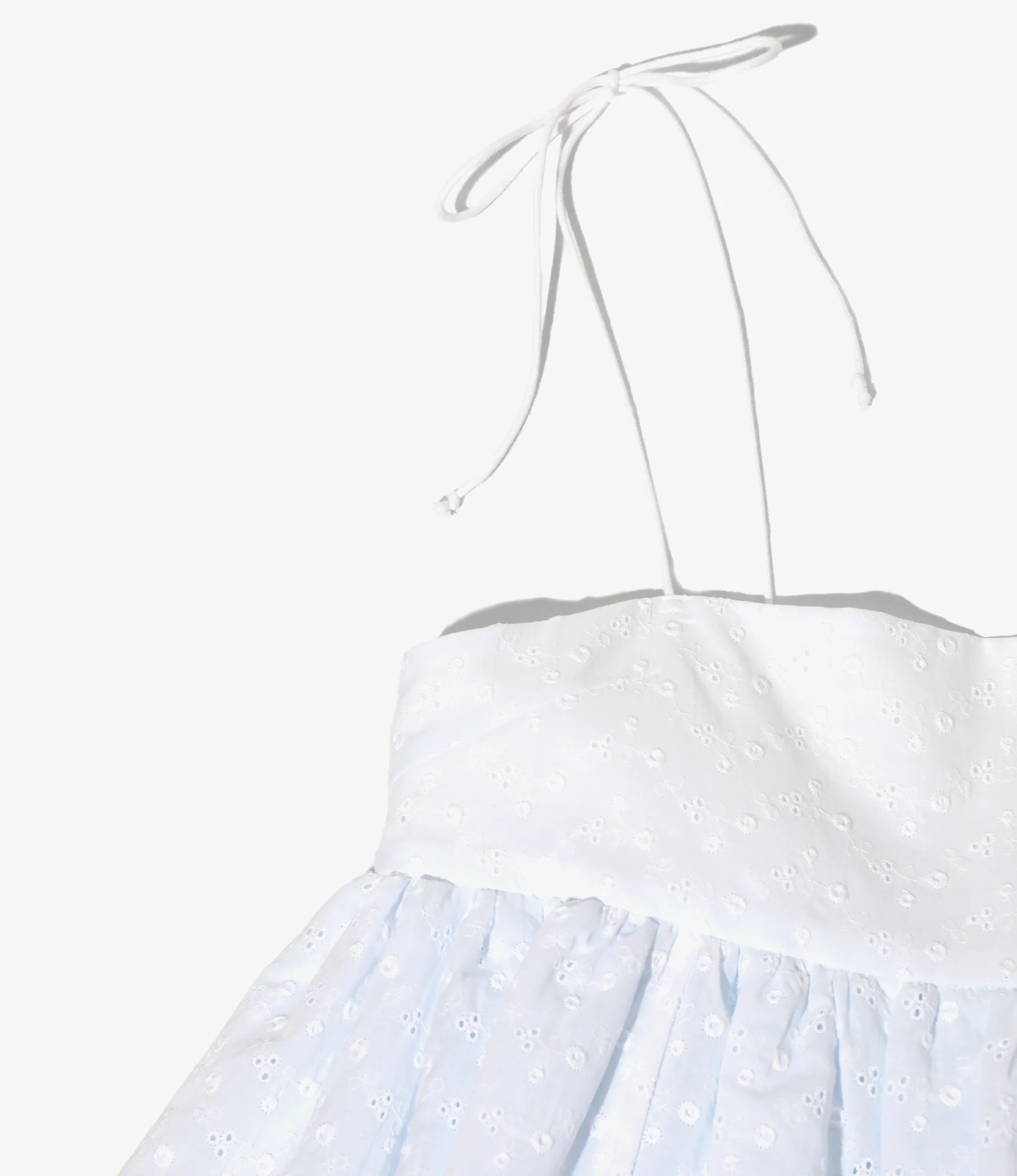 Women's Camisole Mini Dress - White - Lawn Lace - Image 2