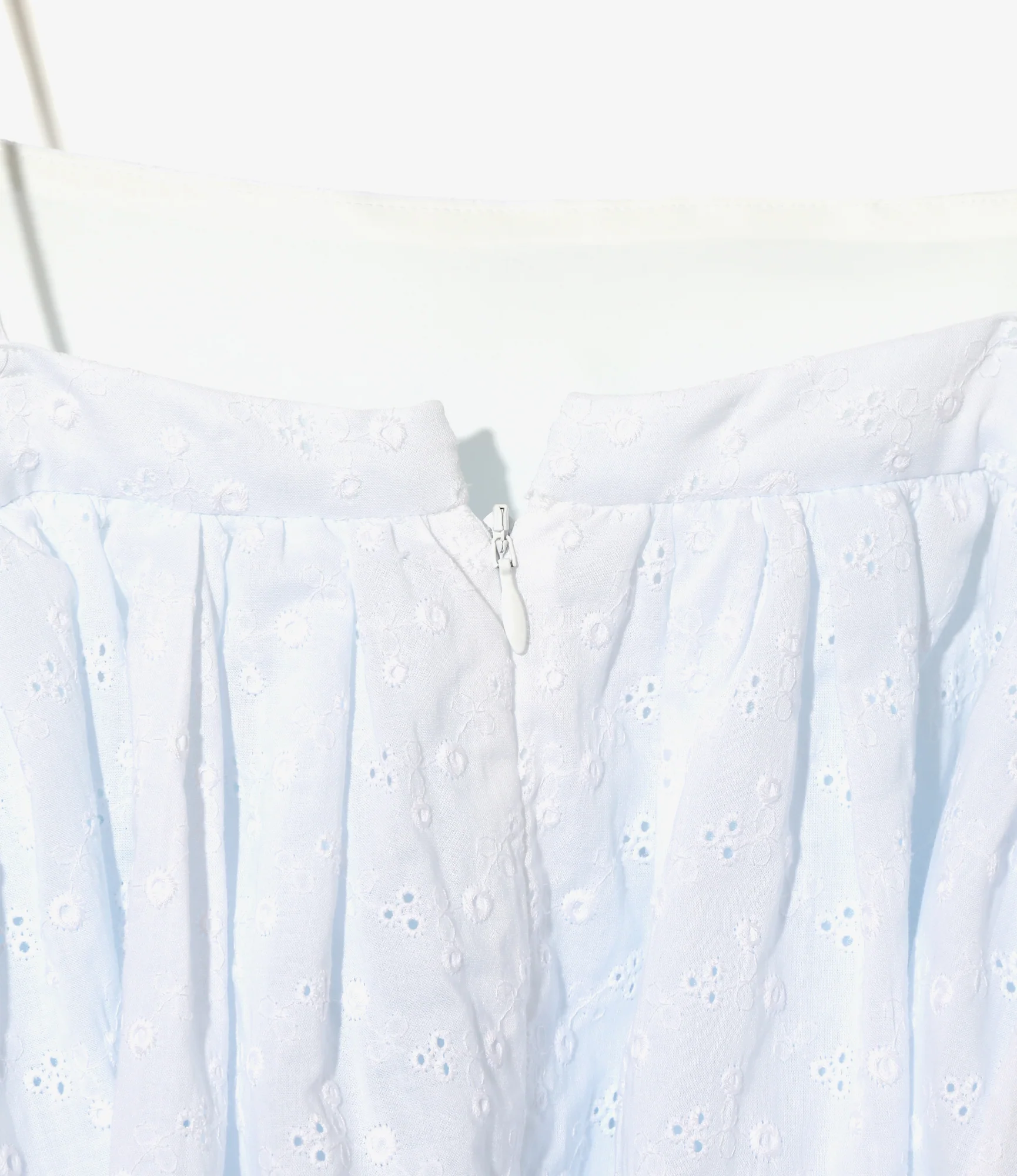 Women's Camisole Mini Dress - White - Lawn Lace - Image 5