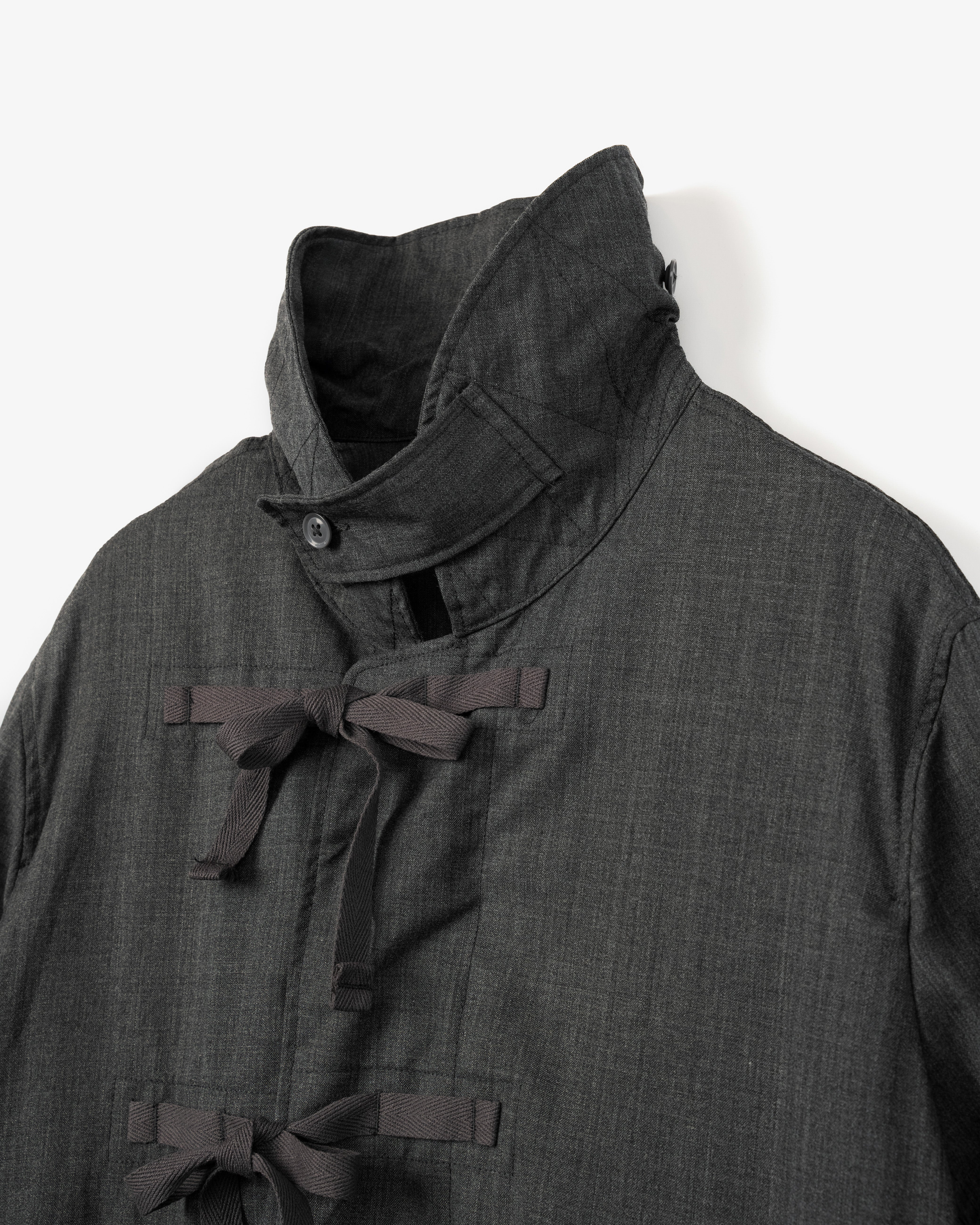 Women's Duffle Dress - Charcoal Tropical Wool - Image 3