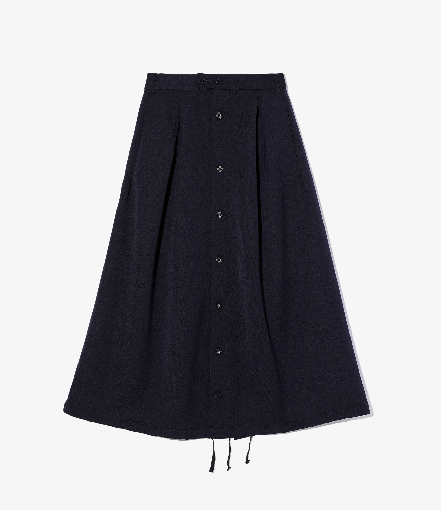 Women's Tuck Skirt - Dk. Navy Heavy Wool Elastique