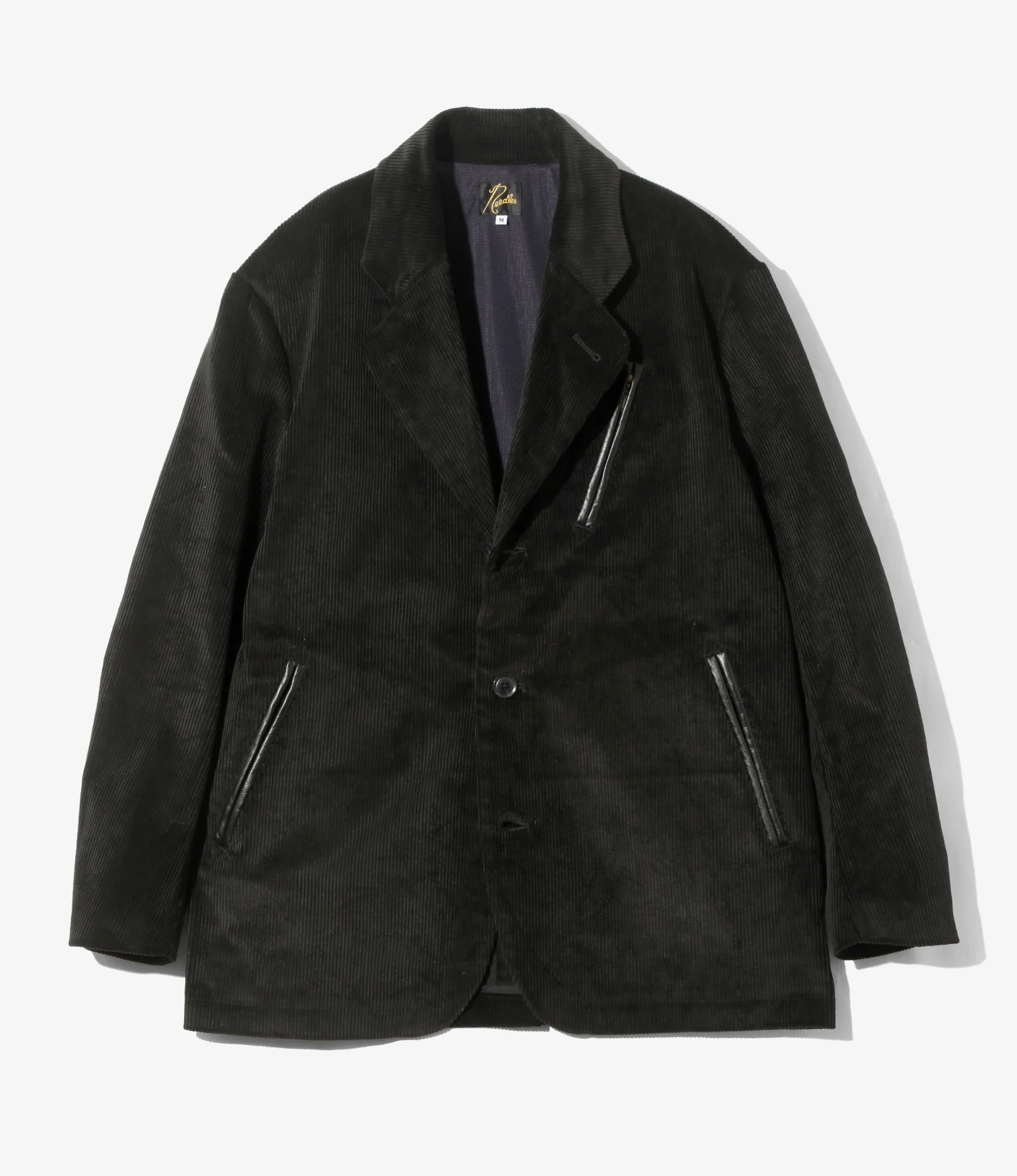 Zipped Travel Jacket - Black - 8W Corduroy