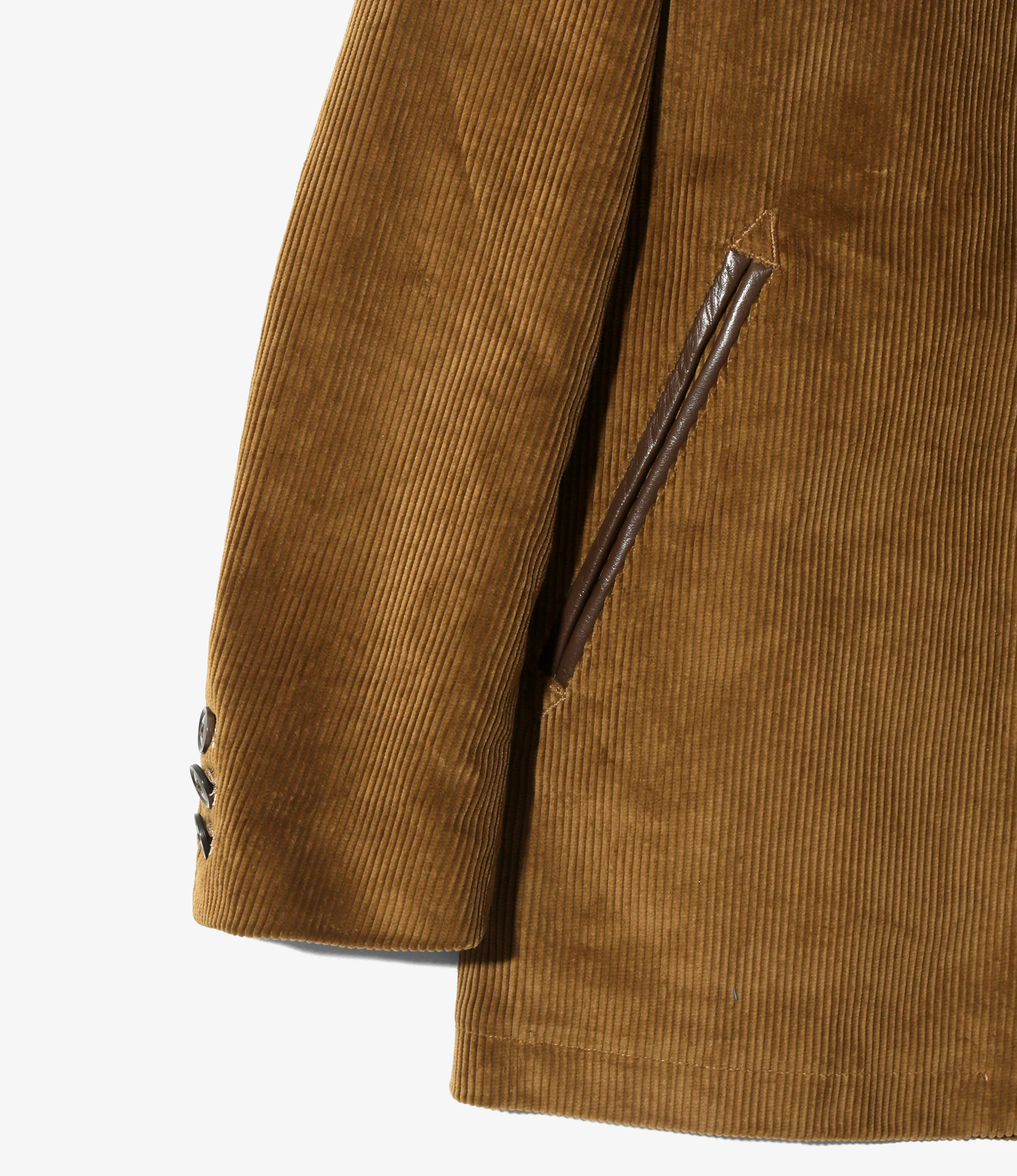 Zipped Travel Jacket - Tan - 8W Corduroy - Image 3